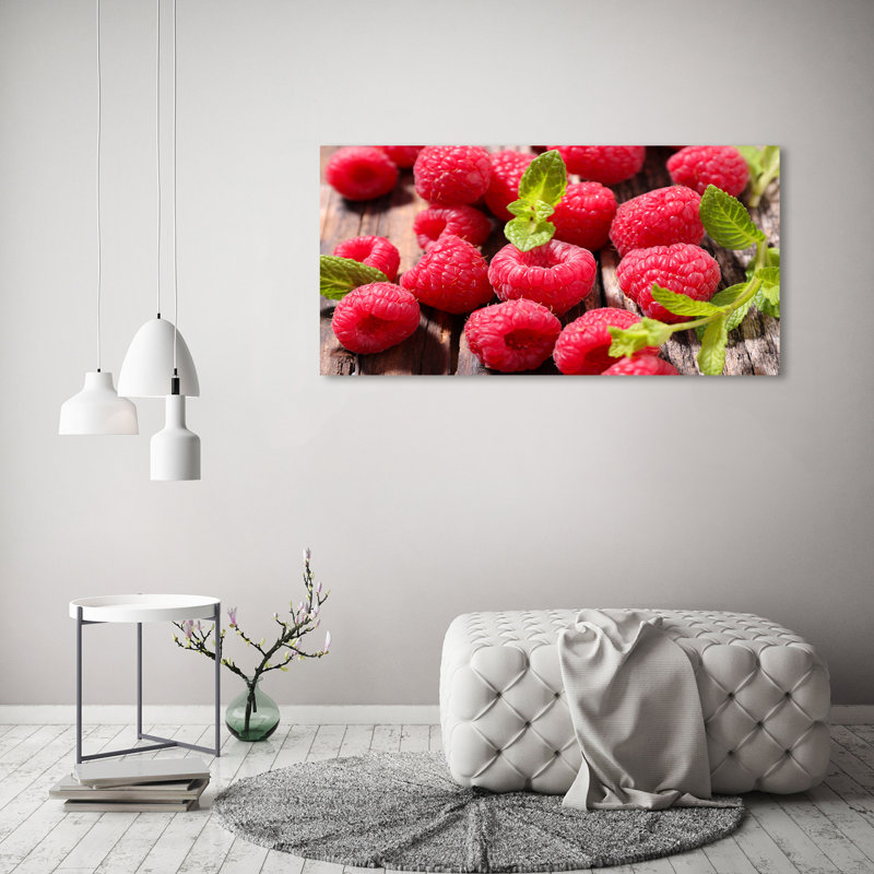 Raspberries 1 Piece Wrapped Canvas Wall Art