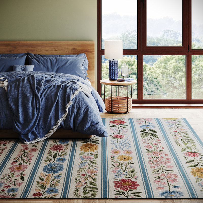 Arroya Floral Indoor/Outdoor Rug, Rectangle 10' x 14'