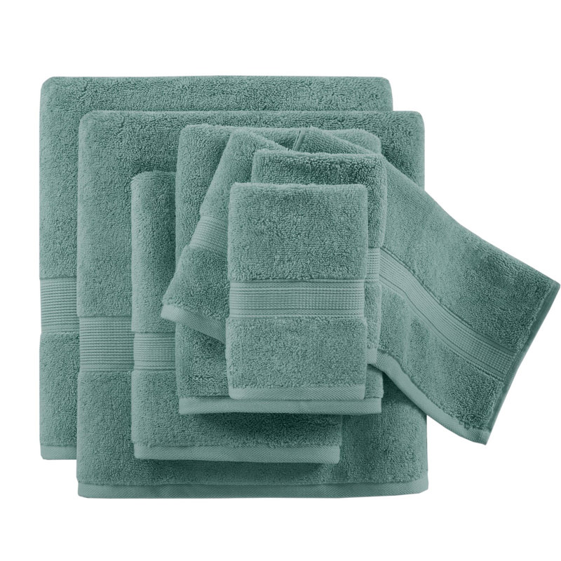 800GSM Ultra-Soft 100% Cotton Absorbent Towel Set, Dusty Green