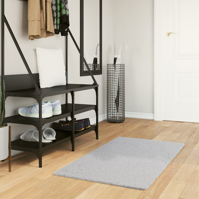 Rug "HUARTE" Short Pile Soft and Washable Grey, Rectangle 60 x 110cm