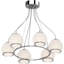 Lustre d'intérieur 6 lumières à DEL en chrome sphérique Preston