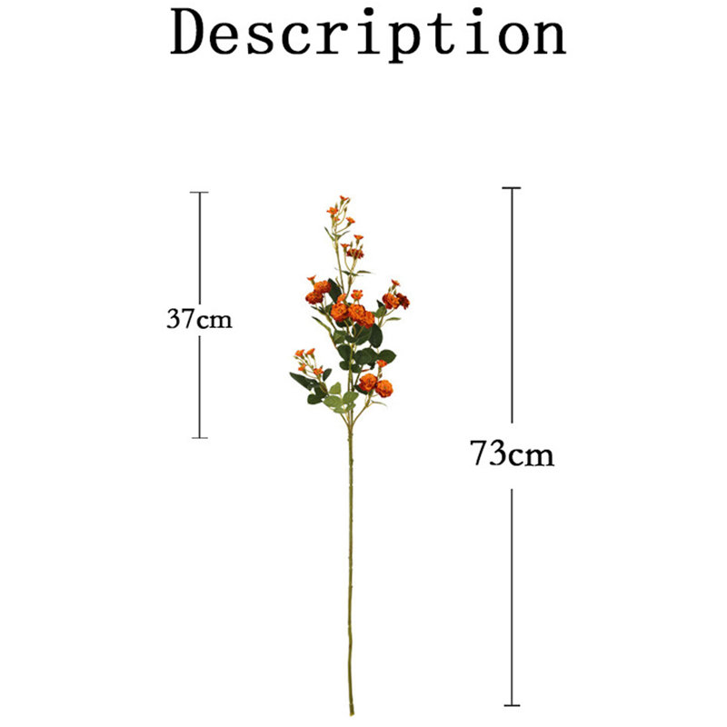3 pièces fleur de soie artificielle pleine de vitalité, centres de table portables décoratifs pour la maison