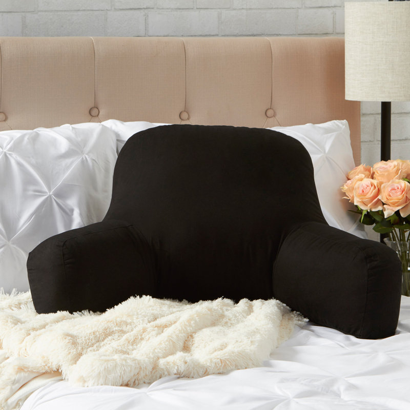Hyatt Cotton Bedrest Pillow, Black