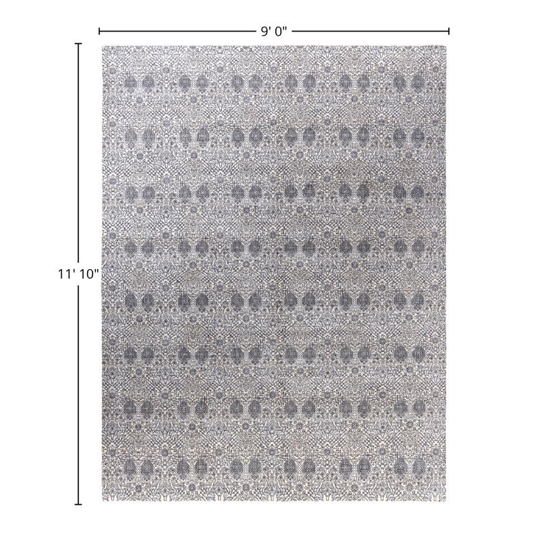 Overdyed One-of-a-Kind 9' 0" X 11' 10" Hand Knotted Area Rug