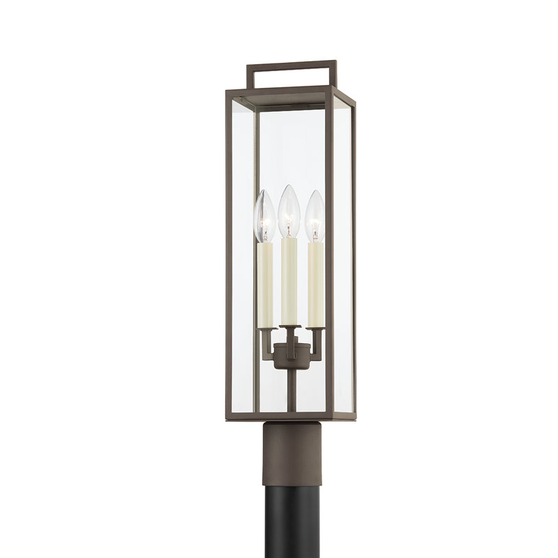 Beckham 3 Light Post, Textured Bronze