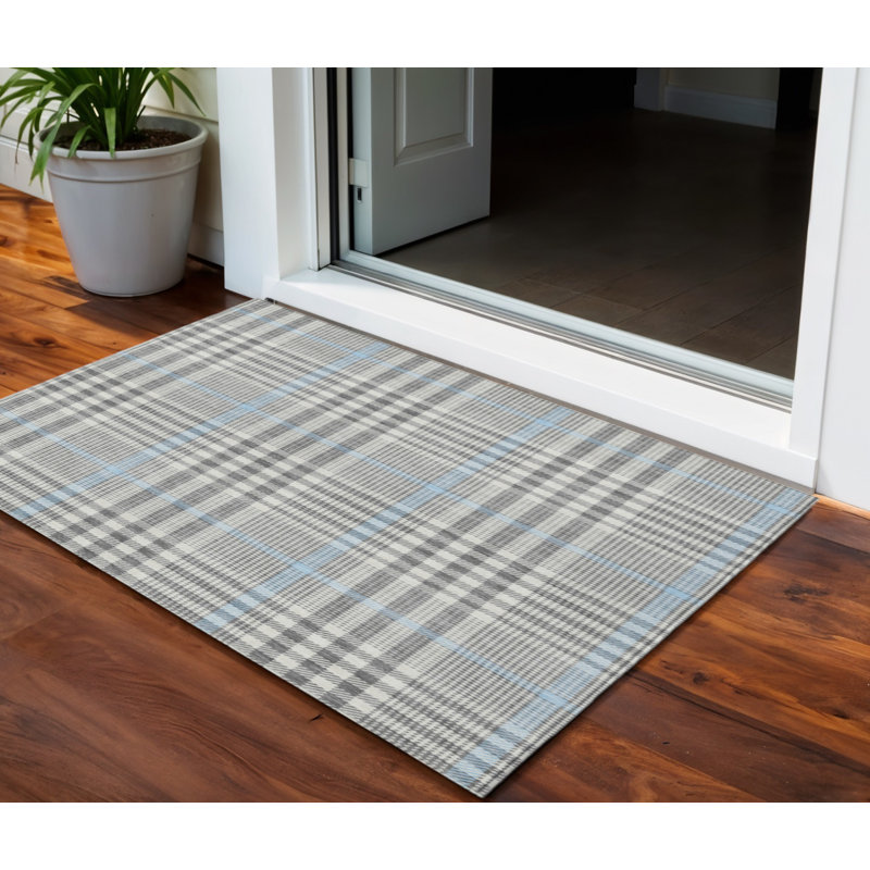 Tapis d'intérieur lavable à carreaux beige 3 pi x 5 pi
