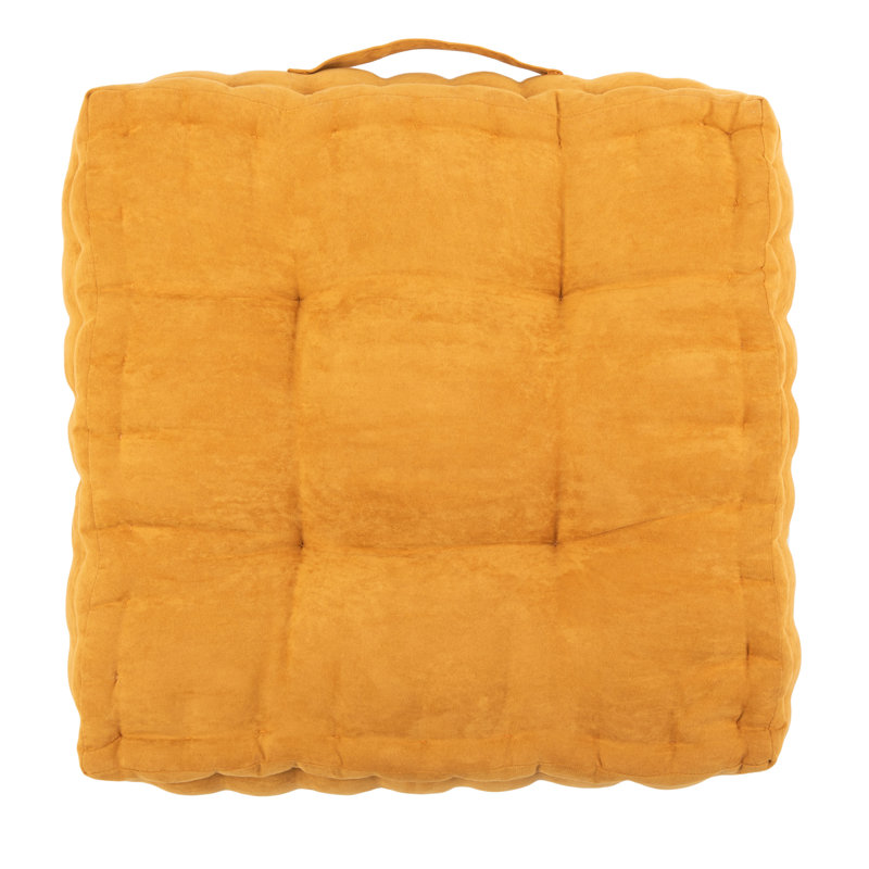 Gardenia Navy Blue Velvet Tufted Square Floor Pillow