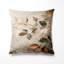 Coussin décoratif à motif de feuilles - Taupe-135800839