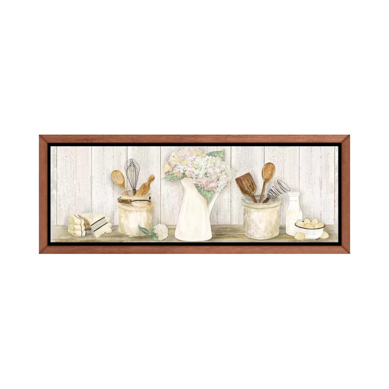 Panneau de cuisine rétro par Tara Reed, impression d'art graphique panoramique, H 24 po x l 72 po x P 1,5 po