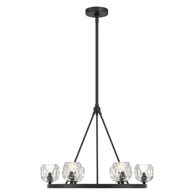 Lustre noir mat 6 lumières Rashana