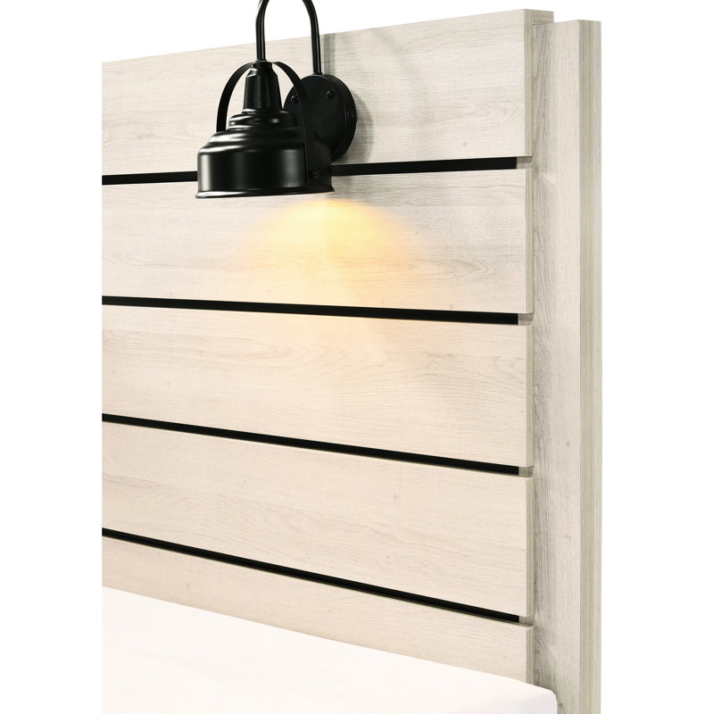 Tête de lit contemporaine en bois avec tête de lit et poignées en bois