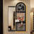 Mid-Century Style Sliding Pegboard Dressing Mirror-111019834