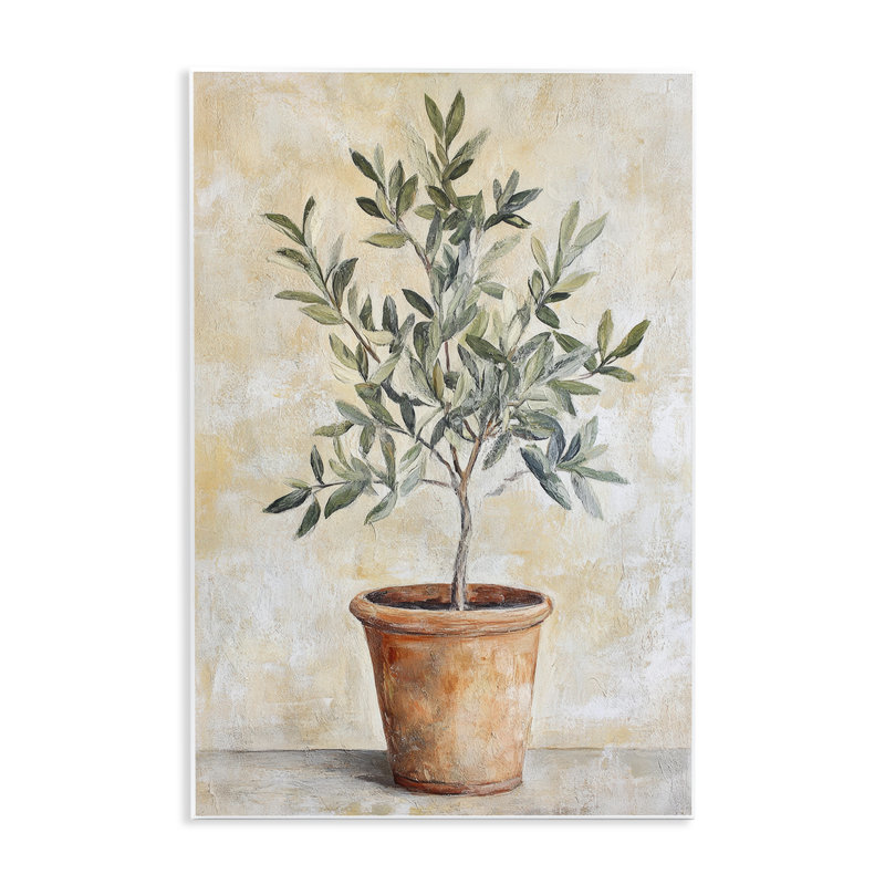 Plaque murale House Plant in Terracotta, design par Petal Prints Design, 19 x 13