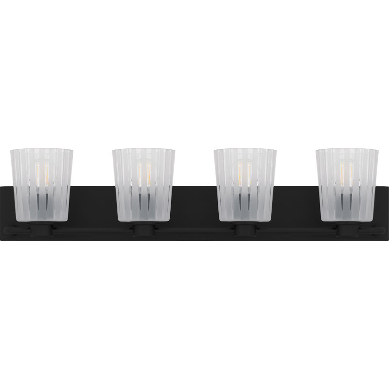 Alkis 4-Light Matte Black Bath Light