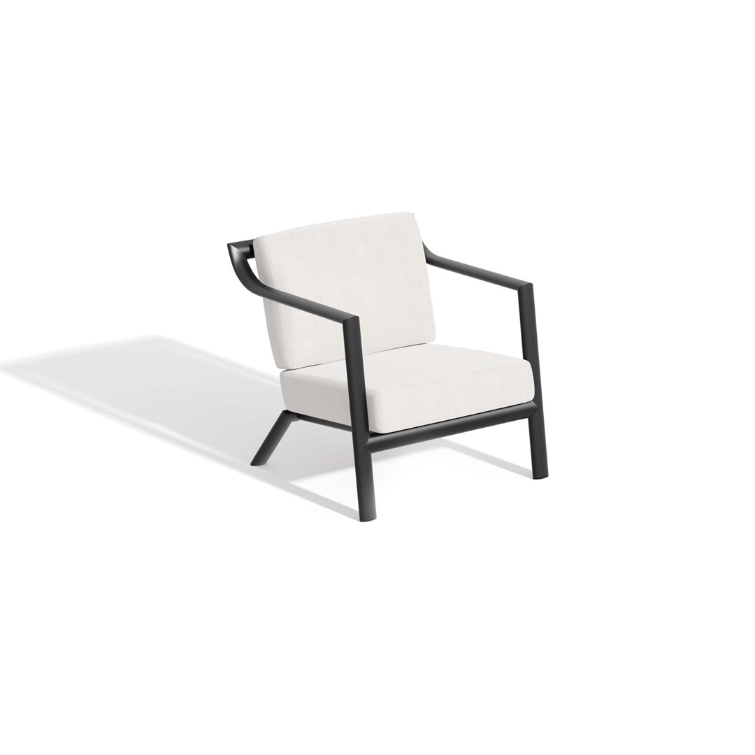 Markoe Powder Coated Aluminum Outdoor Lounge Chair Oxford Garden