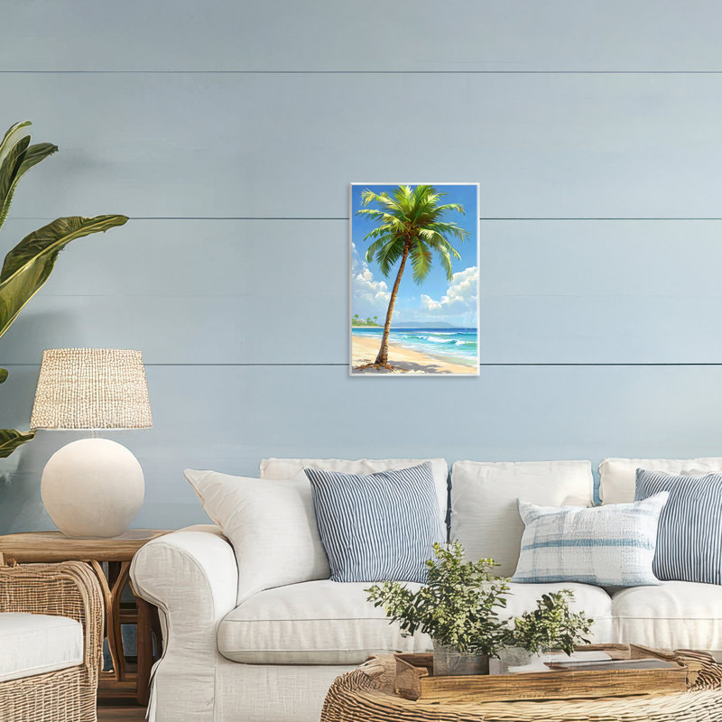 Plaque murale Shade From Palm Trees, design par LSR Design Studio, H 15 po x l 10 po