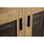 Armoire décorative en chêne doré et filet noir