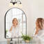Éclairage pour meuble-lavabo 3 lumières avec abat-jour en verre givré blanc (3 ampoules B11 incluses)-1757962661