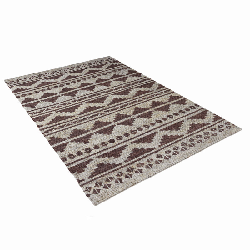 St Catherine Hand Knotted Sumak Jute Eco-Friendly Solid Area Rugs - Rectangle, Brown Beige Color, Oriental Design, High Pile, Natural Fiber, Outdoor Indoor Handmade Area Rugs for Living Room, Bed Room