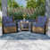 3-Piece 2-Person Wicker Patio Seating Group with Cushion