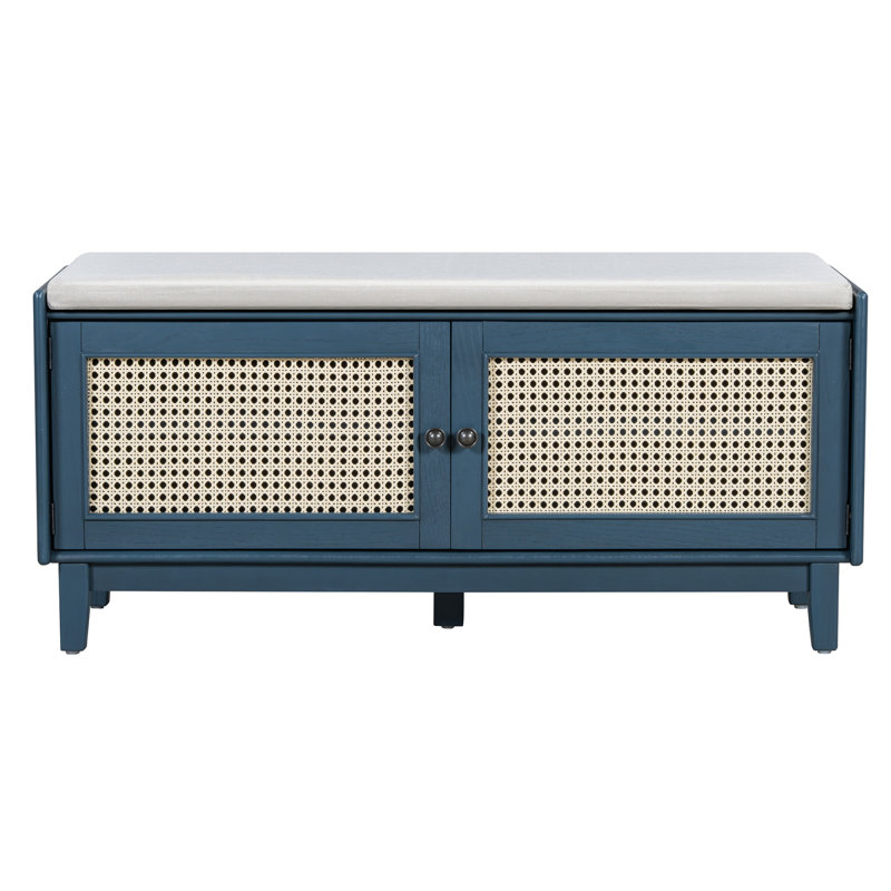 Banc de hall d'entrée Trexm Boho, Marine antique
