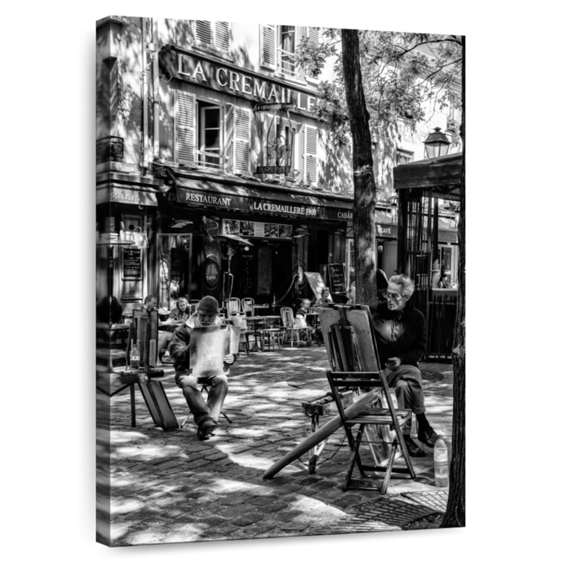 Nicci Montmartre noir - peintres de rue français, H 48 po x l 32 po