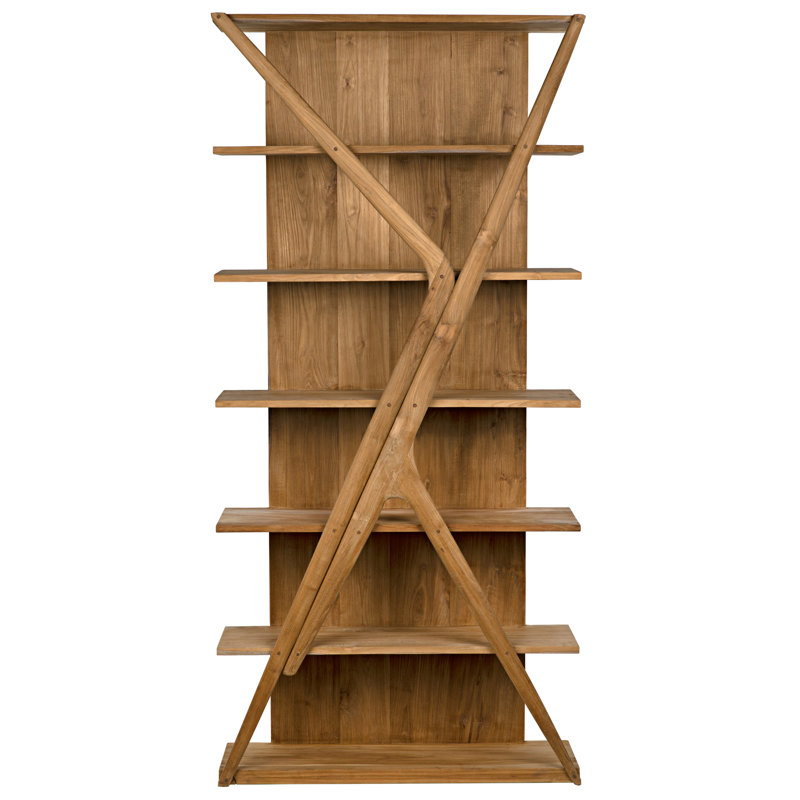 Vetra Solid Wood Bookcase, Clear Coat Semi-Gloss
