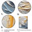 «Gold and Blue Vibrant Spirals V», reproduction sur toile-2075586331-2075586305