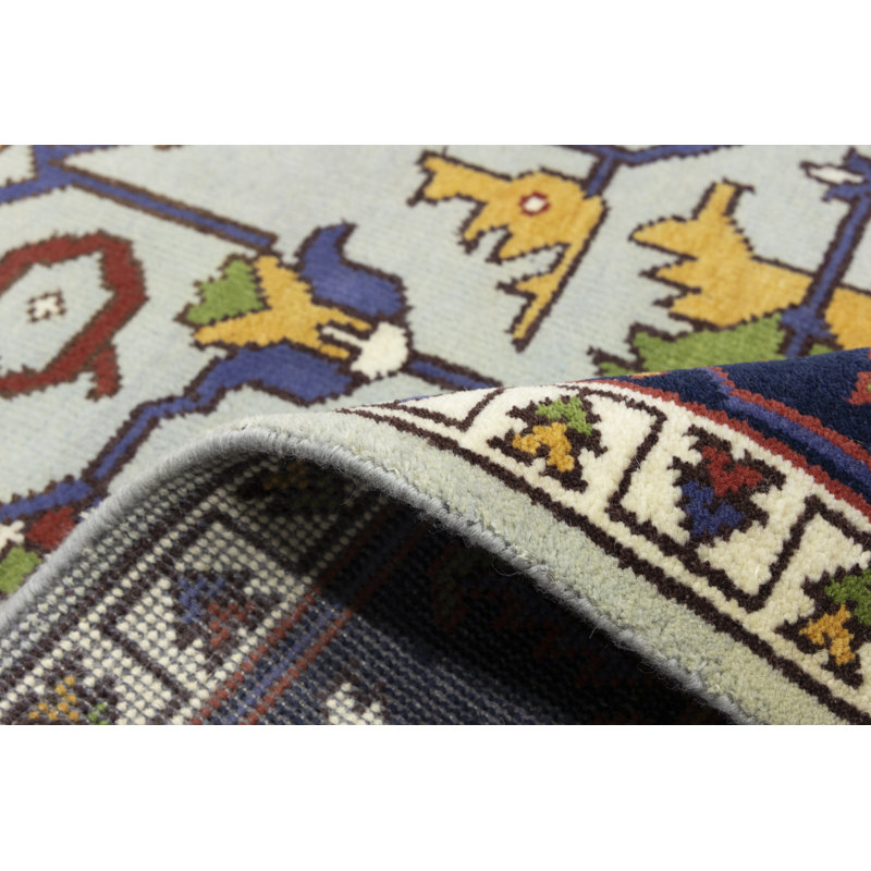 Tapis floral gris clair en laine 8 pi 10 po x 11 pi 8 po Siovhan