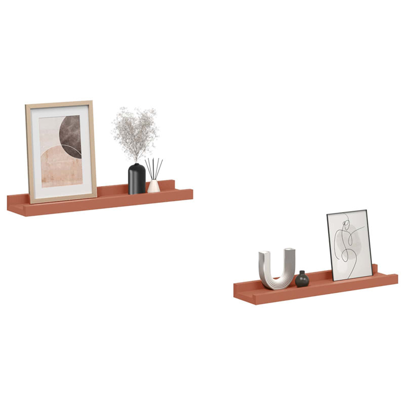Floating Shelf, Red, 3cm H x 40cm W x 9cm D