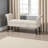 Opulence French Laundry Fabric Storage Ottoman Bench, Script Pattern, 25.88" H X 52.76" W X 17.99" D