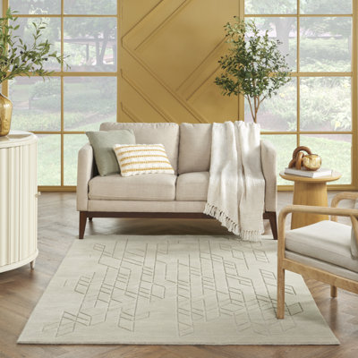 Mihira Geometric Wool Hand Woven Area Rug