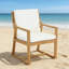 Chaise d'appoint de patio, fauteuil d'extérieur avec coussin et structure en bois-932374586