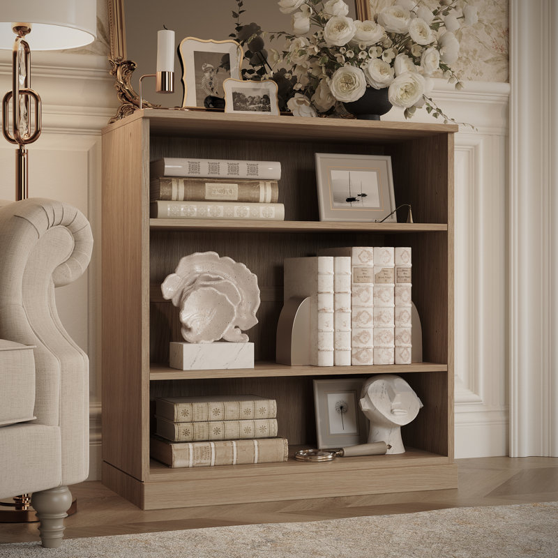Bibliothèque modulaire 100% chêne massif à 3 tablettes Palace Imports Premium - 32 po de largeur, 35,75 po de hauteur