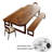 Pine Solid Wood Top Double Pedestal Base Dining Set-134034470-134034471