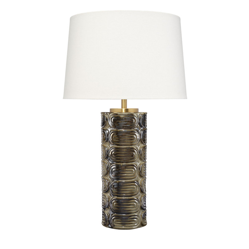 Wright Ceramic Table Lamp with Linen Shade