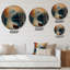 Canot sur un lac en automne I - Art mural bois de campagne / campagne - Bois de pin naturel-87048882
