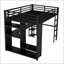 Structure de lit mezzanine grand format avec garde-robe intégrée-236022532-236022529