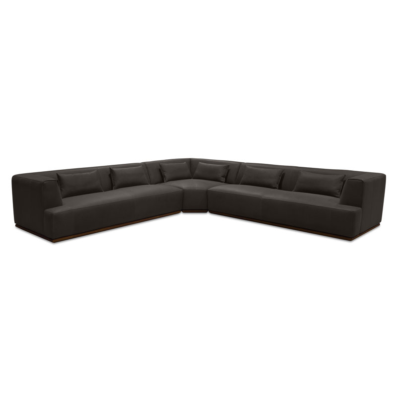 Julian L-Shaped Sectional Deep Brown, Deep Brown