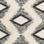 Tapis géométrique beige / noir en laine / coton noué à la main Alimatou-28062910