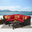 Ensemble de conversation modulaire avec coussins Sunbrella Fionnula-49352277