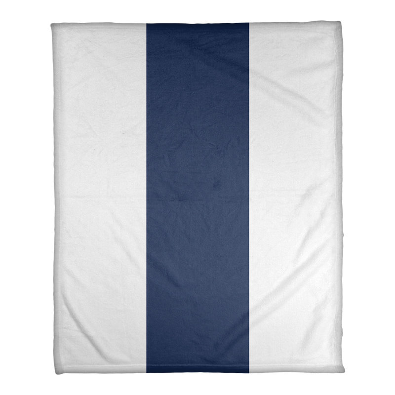 Quilted Throw Blanket, 62.5" W x 82.5" L, Navy Blue/Scarlet Red/White