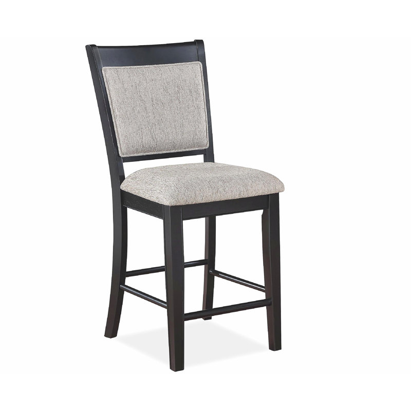 Tabouret de bar 2 pièces noir, Gris