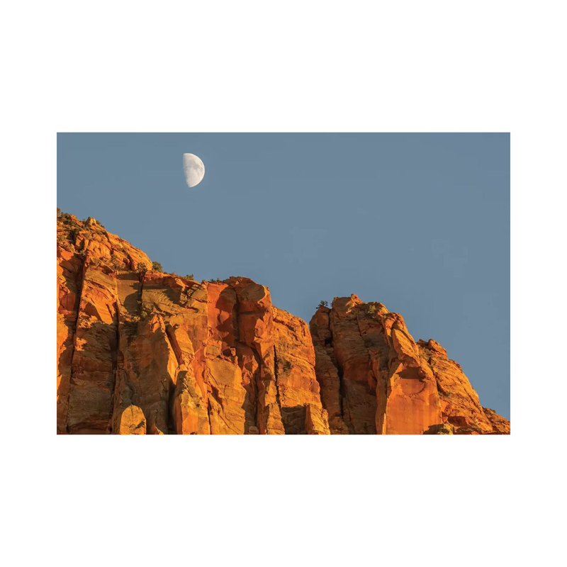Utah, Zion National Park, Moon Over The Watchman by Jamie & Judy Wild - Wrapped Canvas Gallery-Wrapped Canvas Giclée