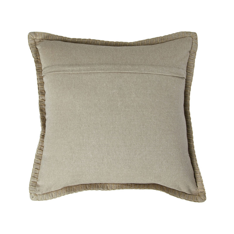 Handwoven Multicolor Cotton Square Embroidered Throw Pillow
