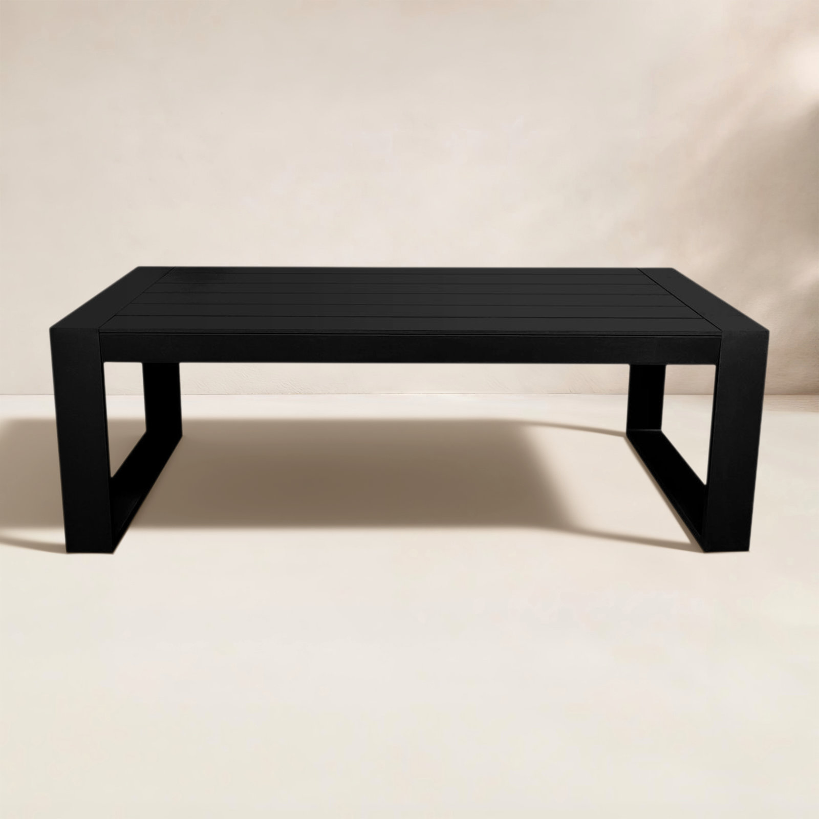 Dover 46'' Metal Outdoor Coffee Table, Black