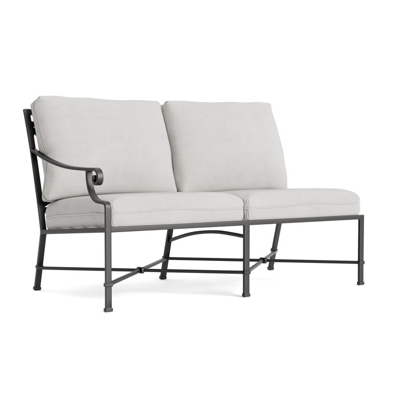 Venetian Outdoor 2 - Seat Loveseat, Textured Pewter, Fusion Dove