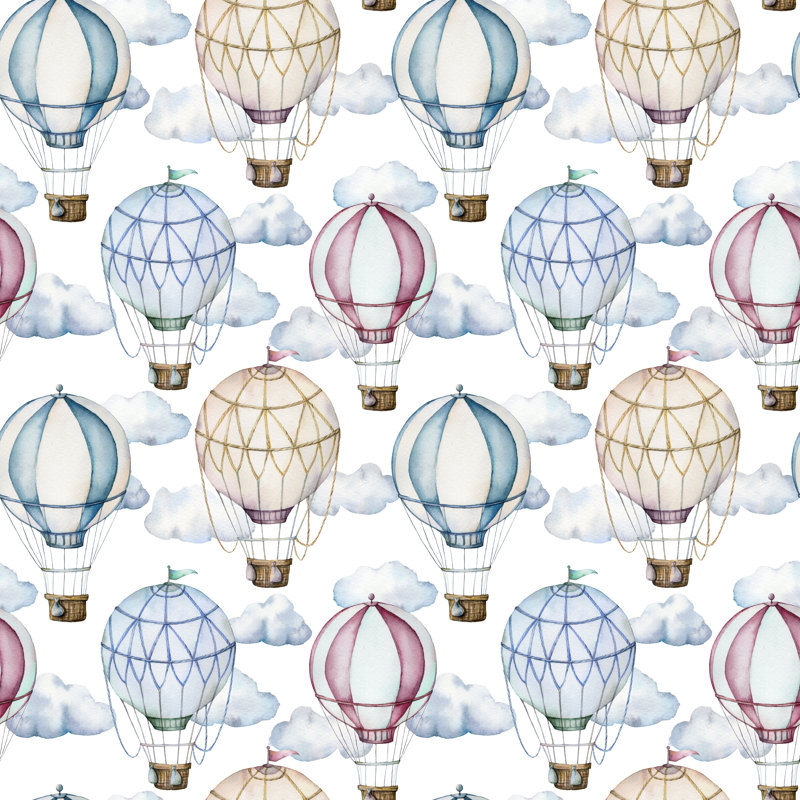 Hot Air Balloons by Yuliya Derbisheva - Wrapped Canvas Print, 76cm H x 76cm W x 3.8cm D