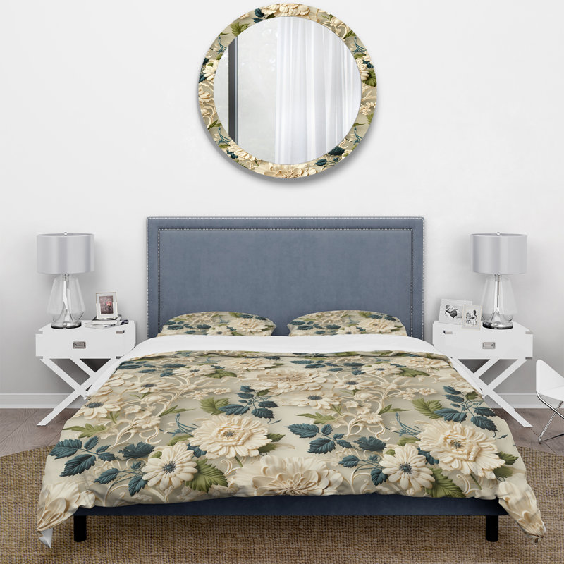 Ensemble de housse de couette en dentelle rétro, Housse de couette pour très grand lit et 2 très