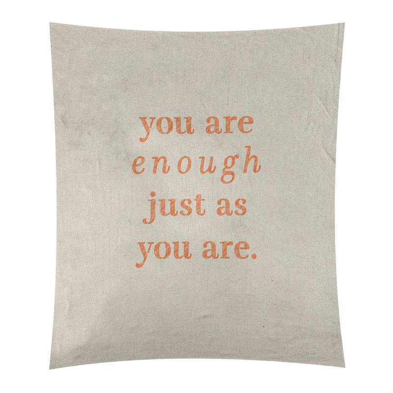 En polyester, vous êtes assez tapisserie quot, H 60 po x l 51 po, Blanc / Orange